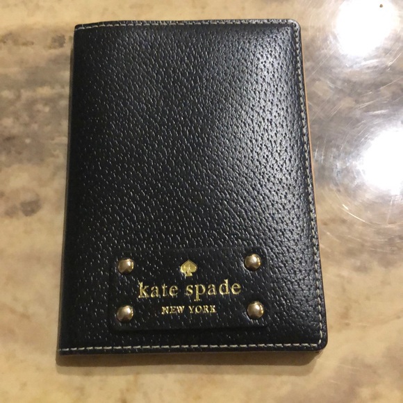 kate spade Bags Kate Spade Passport Cover Black Leather Poshmark